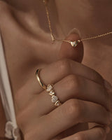 By Charlotte You Have My Heart Band Ring in 18K Gold Vermeil