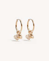 By Charlotte You Have My Heart Hoops in 18K Gold Vermeil