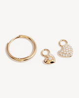 By Charlotte You Have My Heart Hoops in 18K Gold Vermeil