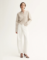 ABIGAIL KNIT CARDIGAN | White Marle