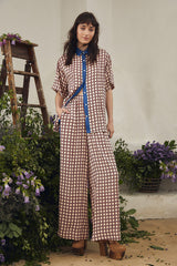 DRAWSTRING PANT in Cubist Check from Bohemian Traders