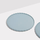 TWO X WAVE DINNER PLATES in Blue Grey from Fazeek