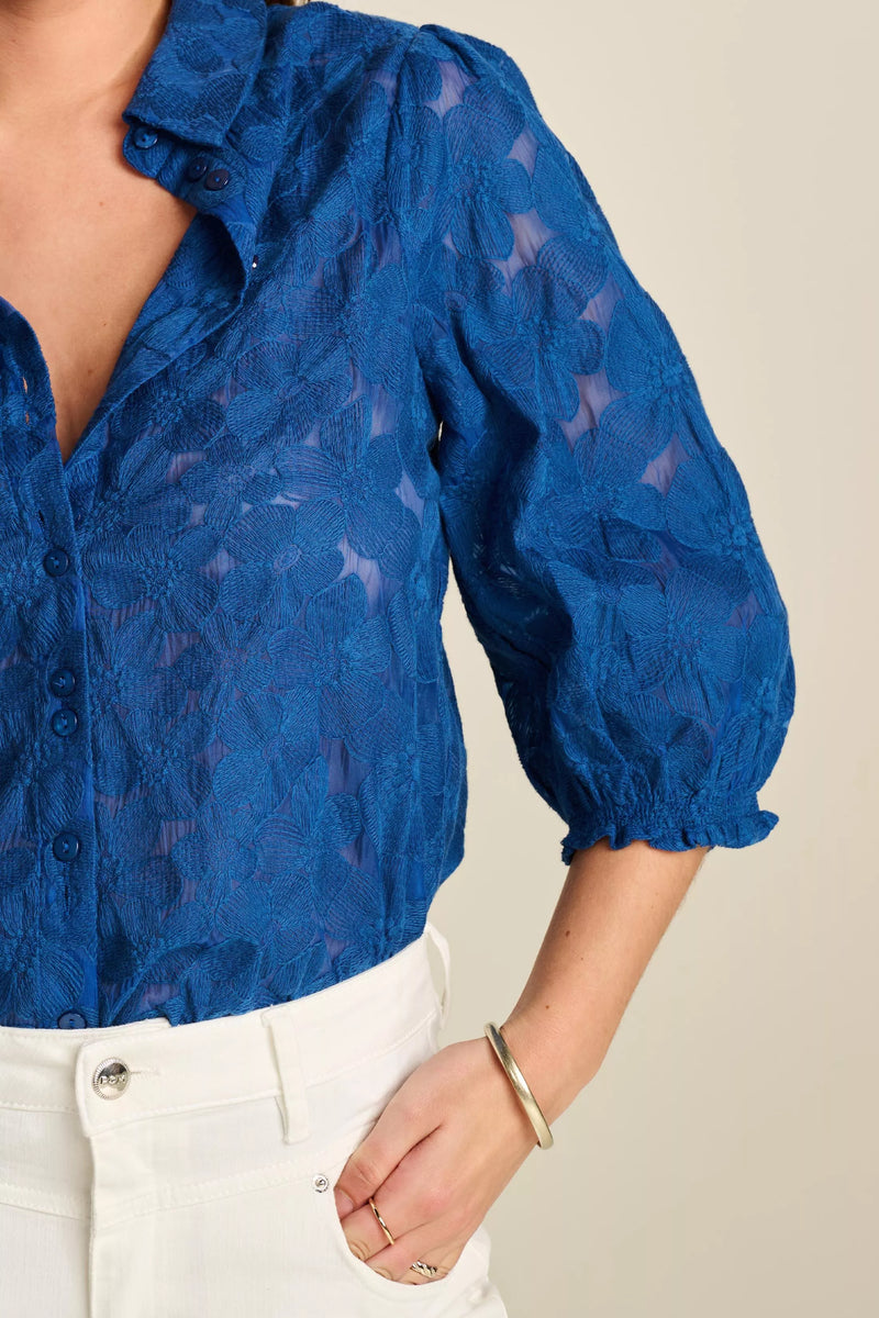 POM BLOUSE in Ink Blue from POM Amsterdam