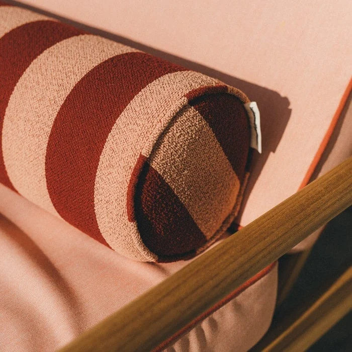 THE BOLSTER PILLOW in Terry Terracotta Stripe by Business & Pleasure