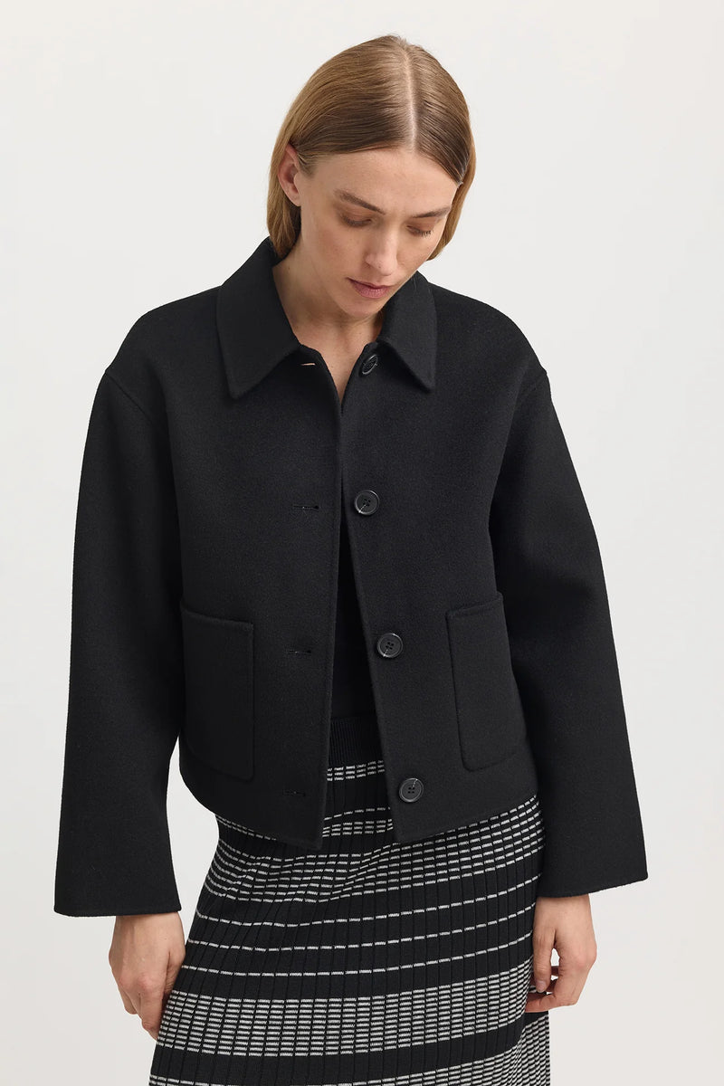 WOOL JACKETin Black by Toorallie