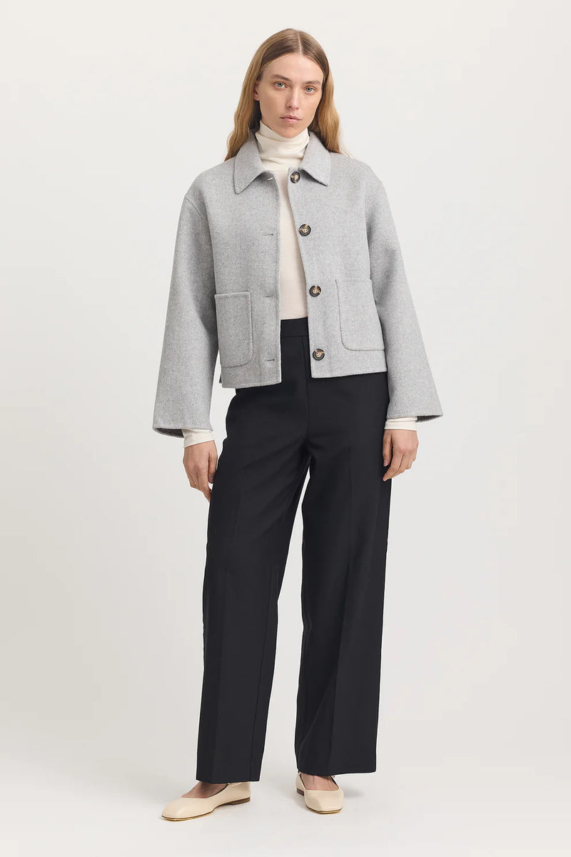 WOOL JACKETin Mid Grey by Toorallie