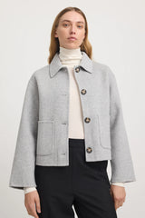 WOOL JACKETin Mid Grey by Toorallie