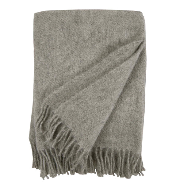 GOTLAND WOOL BLANKET in Grey by KLIPPAN