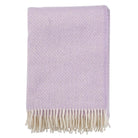KNUT PREPPY BRUSHED WOOL BLANKET in Lilac by KLIPPAN
