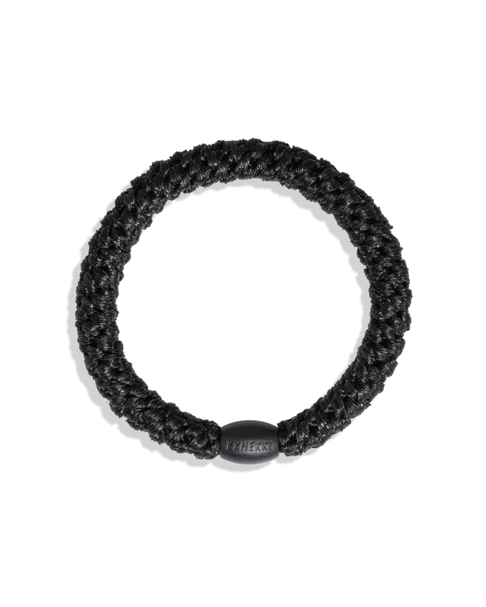 KKNEKKI ORIGINAL HAIR TIES in Black Glitter by KKNEKKI