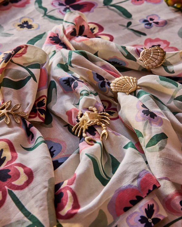 NAPKIN SET 4P in Pretty Pansy from the amazing range of Kip & Co products