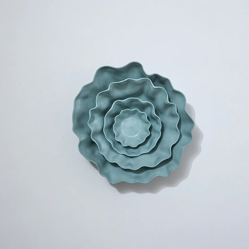 RUFFLE BOWL MEDIUM in Light Blue from Marmoset Found