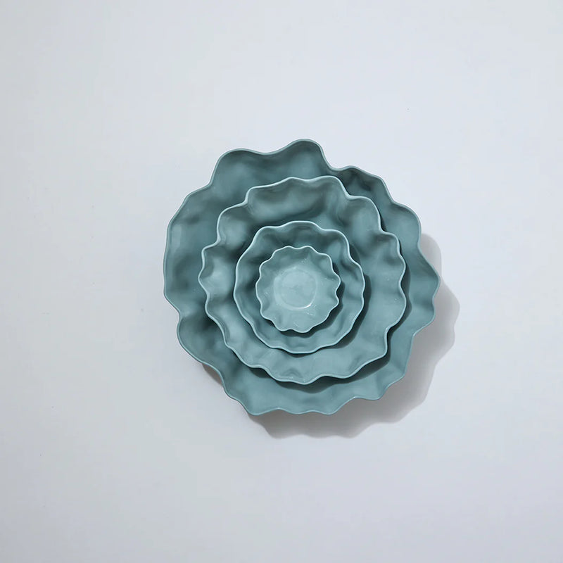 RUFFLE BOWL SMALL in Light Blue from Marmoset Found
