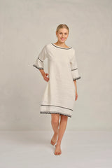 Alessandra VENETO LACE DRESS in Ivory