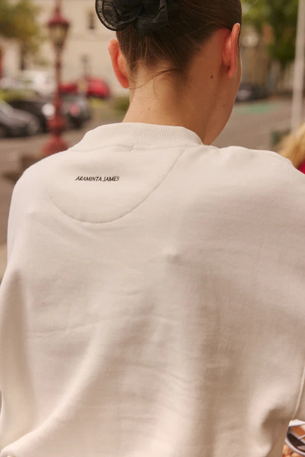 TOKYO SWEATSHIRT in Warm White by Araminta James
