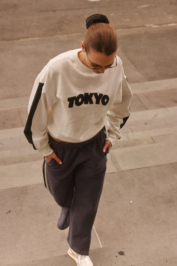 TOKYO SWEATSHIRT in Warm White by Araminta James