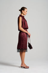 LE COCKTAIL SKIRT | Burgundy
