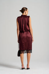 LE COCKTAIL SKIRT | Burgundy