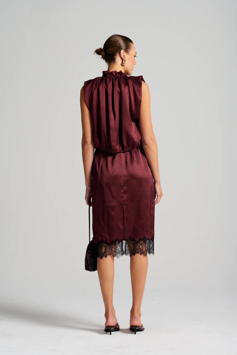 LE COCKTAIL SKIRT | Burgundy
