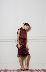 LE COCKTAIL SKIRT | Burgundy