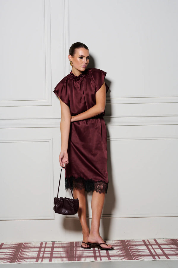 LE COCKTAIL SKIRT | Burgundy