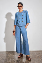 PLUNGE JACKET in Mid Wash Denim from Zoe Kratzmann