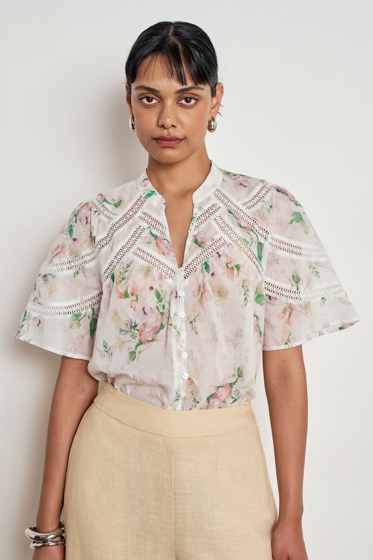 PULSE TOP in Painterly Bloom by Zoe Kratzmann