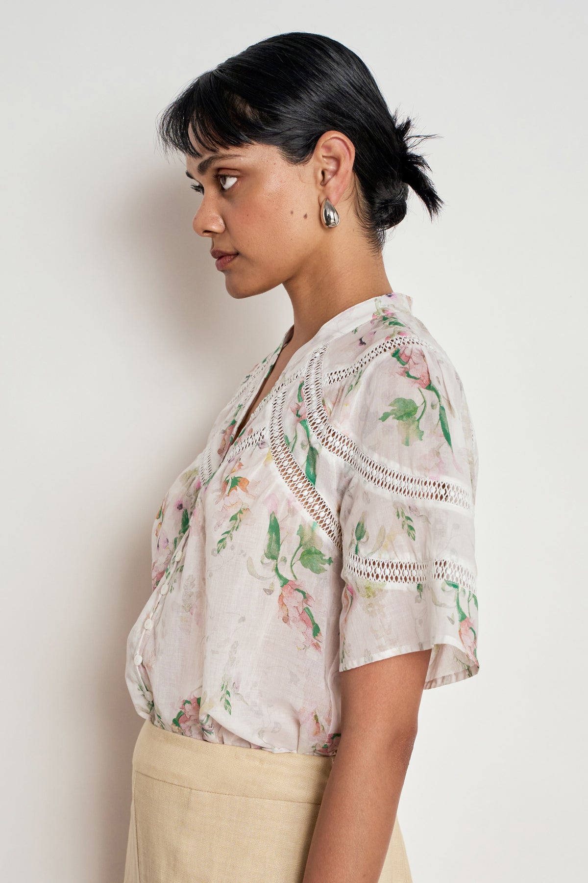 PULSE TOP in Painterly Bloom by Zoe Kratzmann
