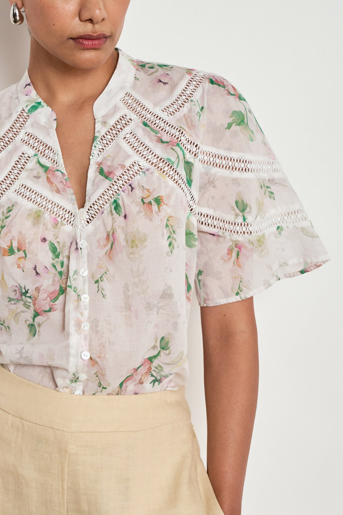 PULSE TOP in Painterly Bloom by Zoe Kratzmann