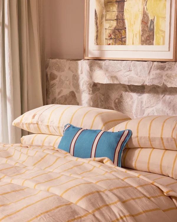UPHOLSTERY RECTANGLE LOUNGE CUSHION in Piazza Stripe  from the amazing range of Kip & Co products