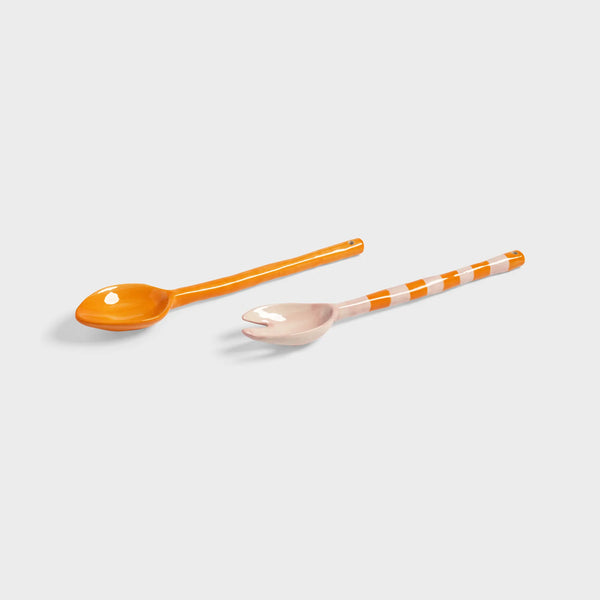KLEVERING SALAD SERVER in Boavista Stripe by &Klevering the homeware designer