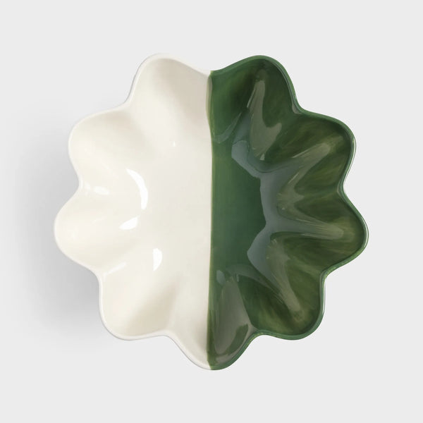 PEDESTAL BOWL in Sun Green by &Klevering the homeware designer