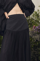 YOKE MAXI SKIRT in Black from Bohemian Traders