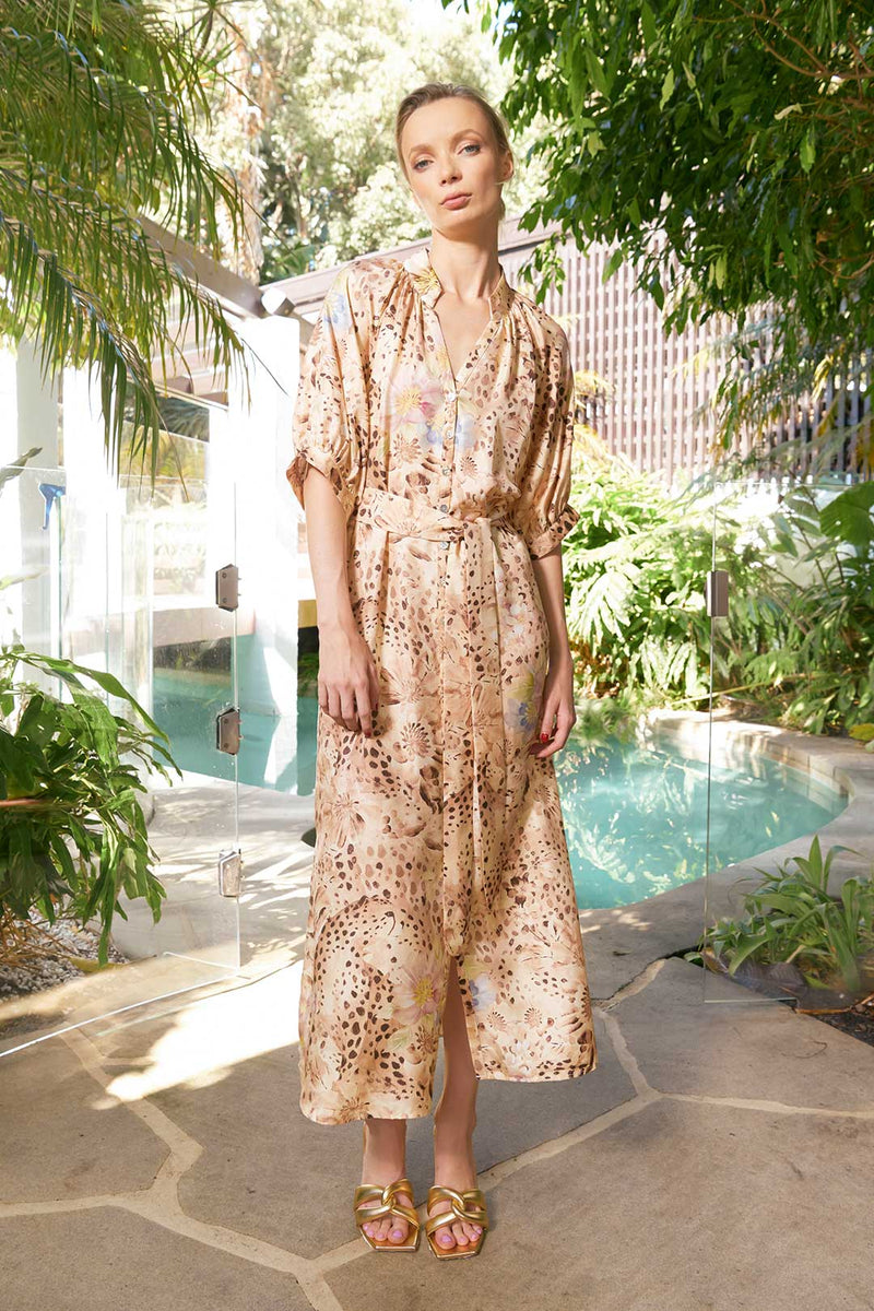 TAYLOR CHEETAH ANKLE DRESS from The Dreamer Label