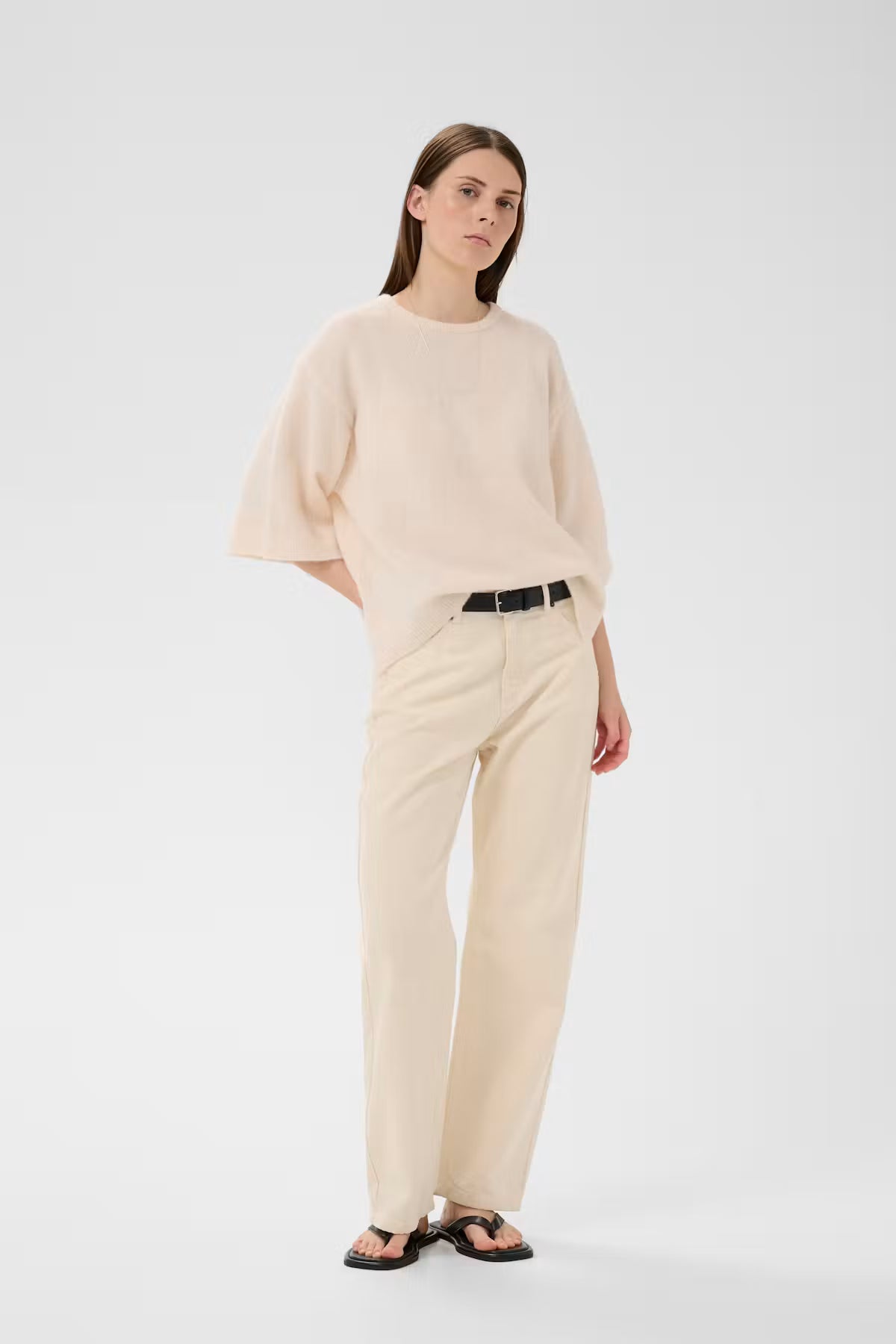 GUNIIW KNIT TEE in Whisper White Melange by Inwear