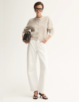 ABIGAIL KNIT CARDIGAN | White Marle