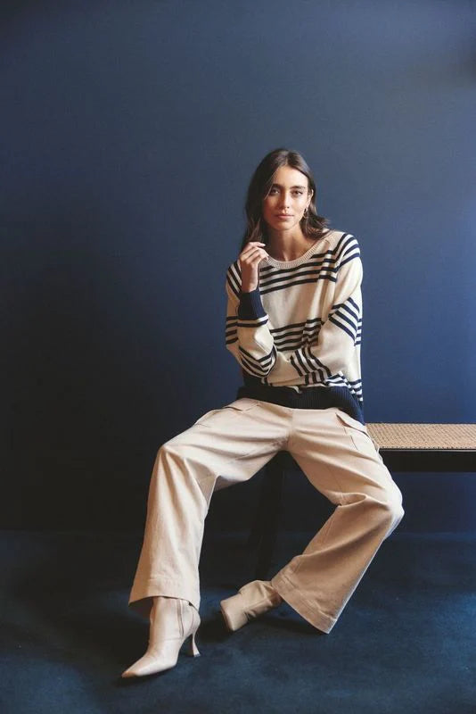 Alessandra CASCADE SWEATER in Ivory