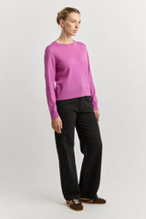 EXTRA FINE KNIT CREW in Ultraviolet by Toorallie