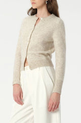 Elka Collective RUE KNIT CARDI in White Marle