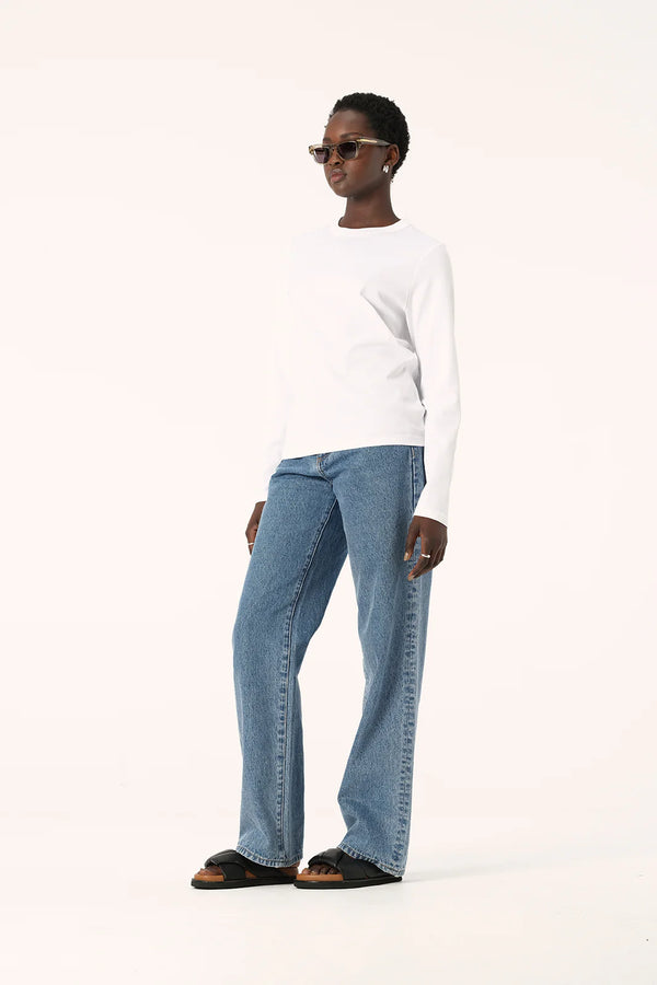Elka Collective ZOE LONG SLEEVE TEE in White