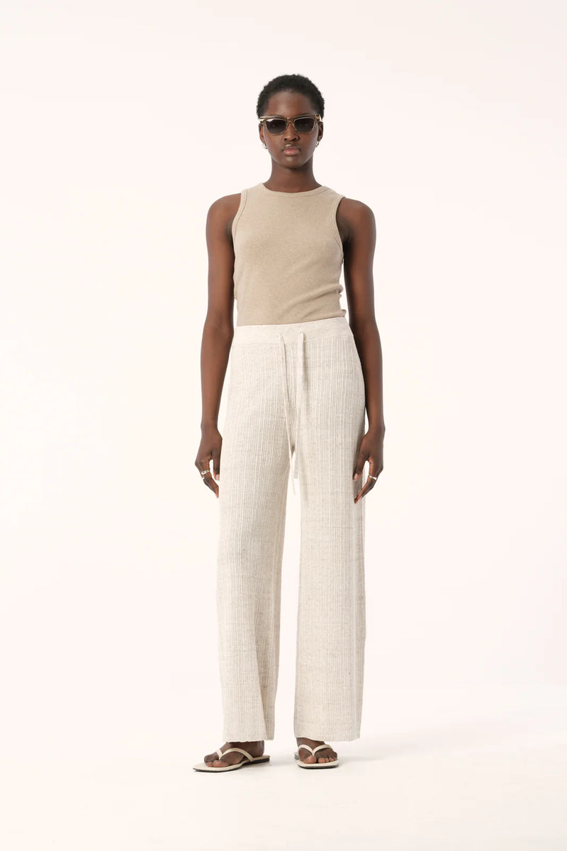 Elka Collective OSCAR KNIT PANT in Oat Marle