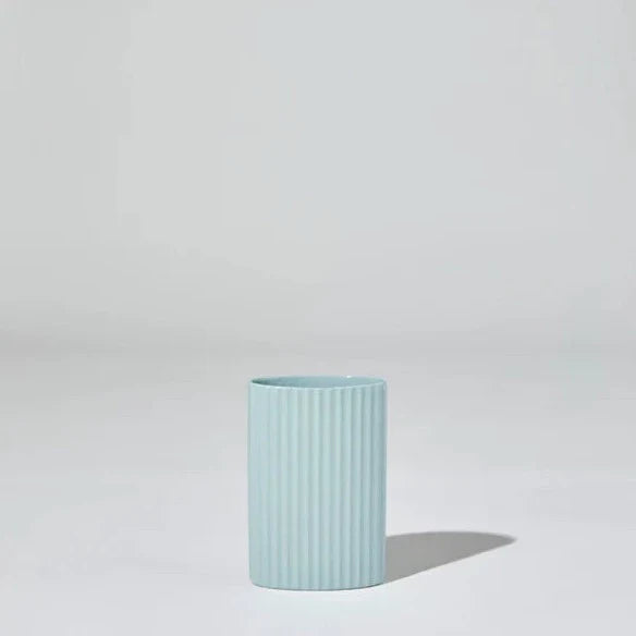 RIPPLE OVAL VASE in Light Blue from Marmoset Found