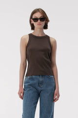 Elka Collective ZOE TANK in Chocolate