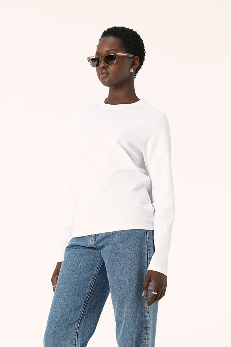 Elka Collective ZOE LONG SLEEVE TEE in White