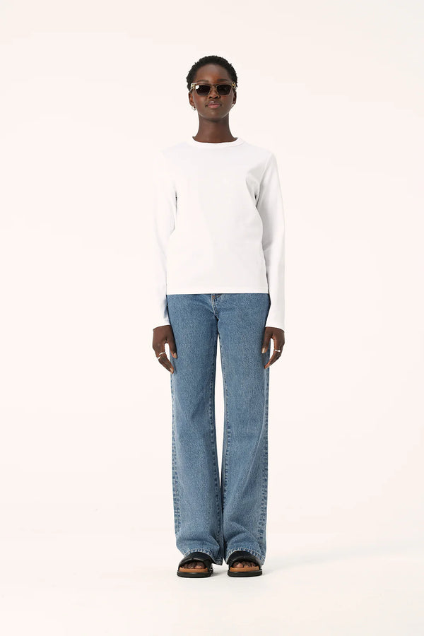 Elka Collective ZOE LONG SLEEVE TEE in White