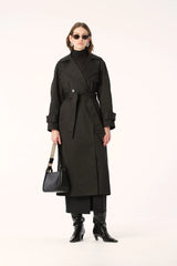 Elka Collective SHIRO TRENCH in Black