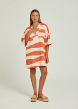 SUMMER TUNIC in Coral Wave by Pippa Ridley