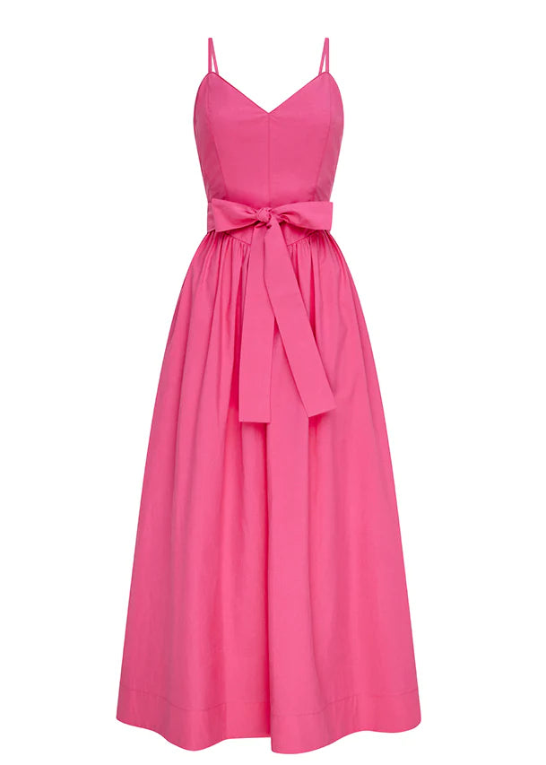 QUINN MIDI DRESS in Raspberry from MOS The Label