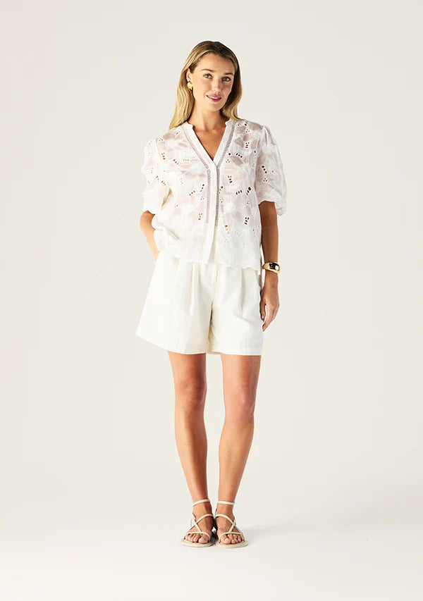 LORETTA SHIRT in Bright White from MOS The Label