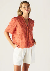 LORETTA SHIRT in Hibiscus from MOS The Label